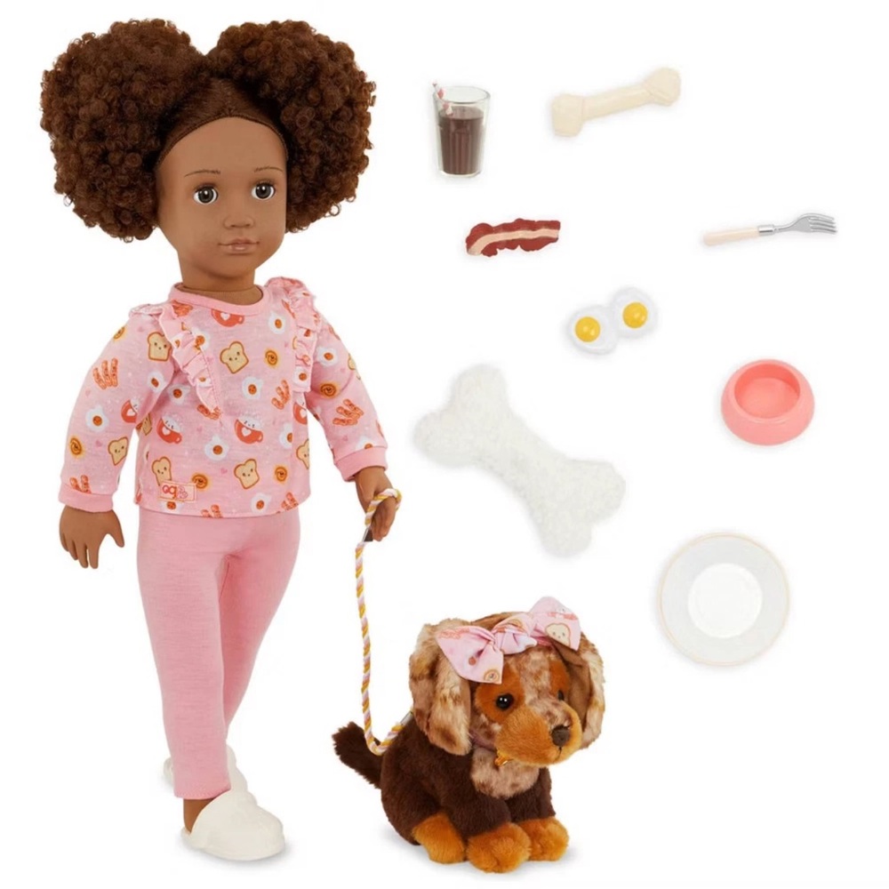 Our Generation Camryn & Coco 18" Matching Doll & Pet Set w/ Puppy Dog NEW